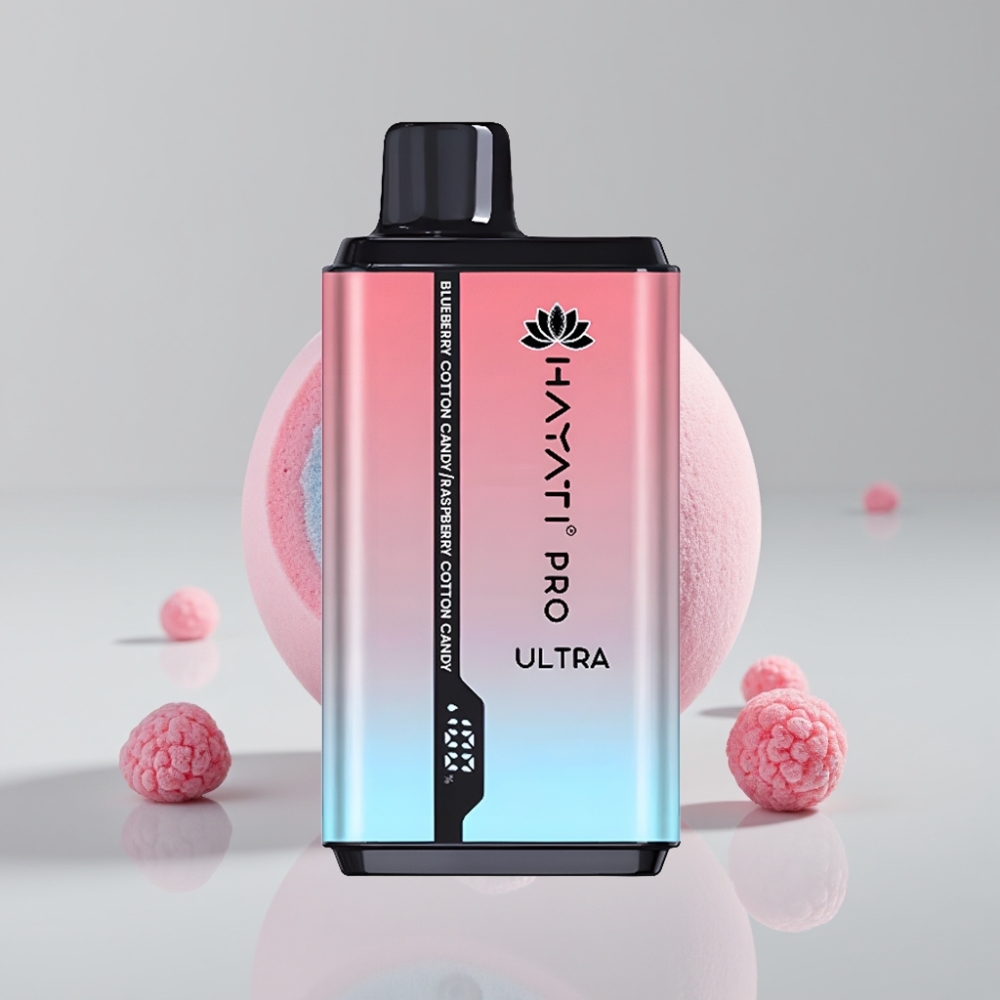 مراجعة جهاز Hayati Pro Ultra 15000 - نكهة التوت الأزرق والحلوى القطنية