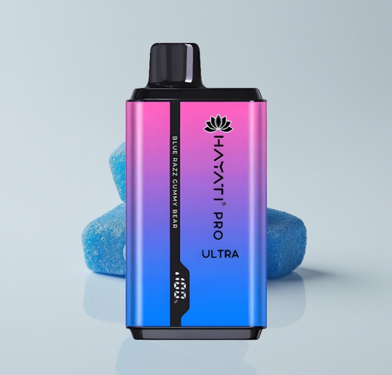 Hayati Pro Ultra 15000 Puffs Vape: تجربة فيب استثنائية مع نكهة دببة الجيلاتين الزرقاء راز